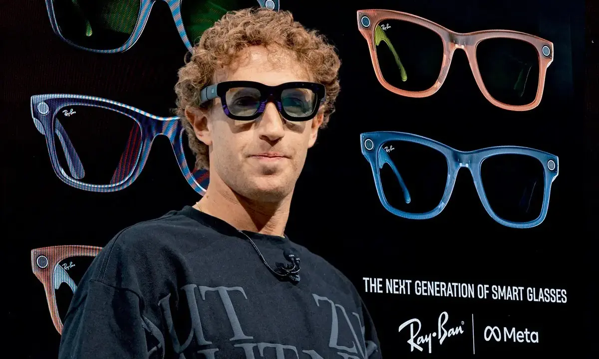 Mark Zuckerberg prezentuje okulary Ray-Ban Meta, pokazując, że sensaya co to za marka, która oferuje inteligentne okulary.