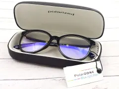 Eleganckie okulary blokujące niebieskie światło w etui. Idealne do ochrony oczu przed ekranami.